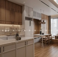 1 Tủ Bếp Gỗ Công Nghiệp MDF Thiết Kế Vintage Ấm Áp Hiện Đại