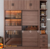 Tủ Quần Áo Cánh Kính Gỗ Công Nghiệp MDF Cửa Lùa Hiện Đại