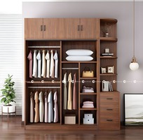 2 Tủ Quần Áo Cánh Kính Gỗ Công Nghiệp MDF Cửa Lùa Hiện Đại