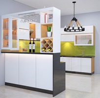 1 Tủ Bếp MDF Phủ Melamine Chữ U Tối Ưu Công Năng