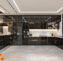 1 Tủ bếp Acrylic Gỗ MDF Thiết Kế Thanh Lịch, Hiện Đại