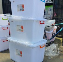 1 Thùng nhựa trắng đa năng có bánh xe tiện dụng. Giá sỉ tại Phước Đạt