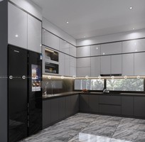 Tủ Bếp MDF Thiết Kế Chữ L Hiện Đại Cho Nhà Phố