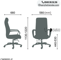 4 Ghế giám đốc xoay bọc da cao cấp CM08001 tại HCM