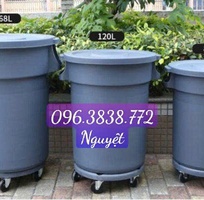 2 Thùng rác nhà bếp 120Lit có bánh xe giúp giữ gìn vệ sinh sạch sẽ