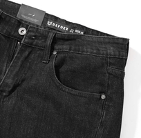 11 Quần jean ống suông Defoxx đen muối tiêu indigo co giãn nhẹ