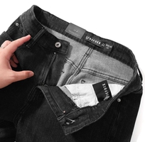 12 Quần jean ống suông Defoxx đen muối tiêu indigo co giãn nhẹ