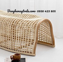2 Ghế băng mây uốn caro