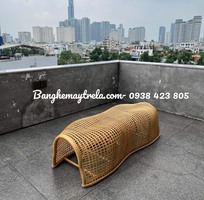 4 Ghế băng mây uốn caro