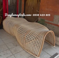 6 Ghế băng mây uốn caro
