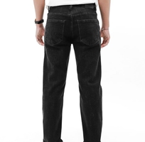 4 Quần jean ống suông Defoxx đen muối tiêu indigo co giãn nhẹ
