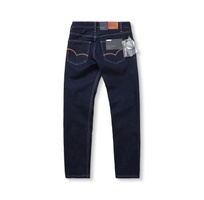 1 Quần jean ống suông Defoxx đen muối tiêu indigo co giãn nhẹ