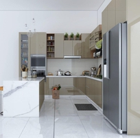 2 Tủ Bếp Nhựa Picomat Phủ Acrylic Bóng Gương