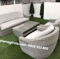 2 Sofa nhựa giả mây ngoài trời