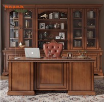 1 Bàn ghế giám đốc gỗ sồi   sang trọng, đẳng cấp cho phòng làm việc