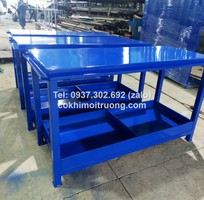 6 Bàn nguội cơ khí mặt gỗ kết hợp bảng treo, bàn thao tác cơ khí