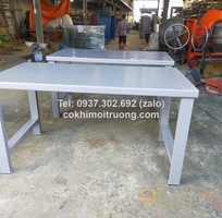 7 Bàn nguội cơ khí mặt gỗ kết hợp bảng treo, bàn thao tác cơ khí