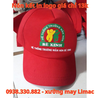 2 Cơ sở sản xuất nón kết đỏ hệ thống trường mầm non bé xinh