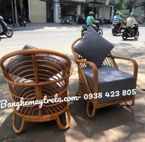 2 Ghế mây tự nhiên làm nail