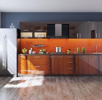 2 Tủ Bếp Gỗ Công Nghiệp Phủ Acrylic Chữ I Bóng Đẹp 2 Tủ Bếp Gỗ Công Nghiệp Phủ Acrylic Chữ I Bóng Đẹp