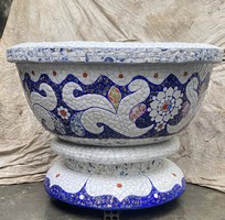 3 Cơ sở chậu hoa Thế Sơn - chậu hoa dán sành sứ - chậu khảm sành - cẩn miễng
