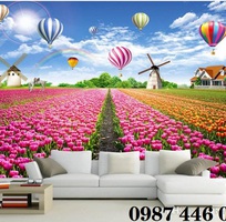 2 Gạch tranh ốp tường tranh gạch 3d vườn hoa HP98282