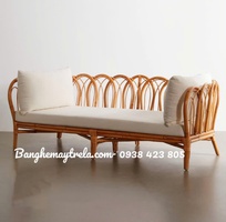 7 Bàn ghế mây tự nhiên lưng hoa