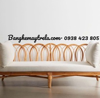 8 Bàn ghế mây tự nhiên lưng hoa