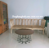 4 Bàn ghế mây tự nhiên lưng hoa