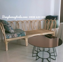 3 Bàn ghế mây tự nhiên lưng hoa