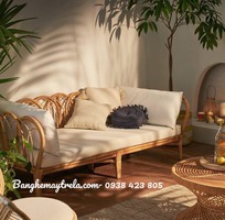 5 Bàn ghế mây tự nhiên lưng hoa