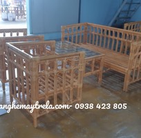 Sofa mây vuông đơn giản