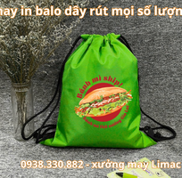 Xưởng Balo dây rút xanh lá bánh mì ship