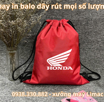 1 Đặt in balo dây rút đỏ logo honda cho hãng xe