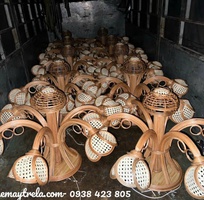 Đèn chùm thả trần mây tre