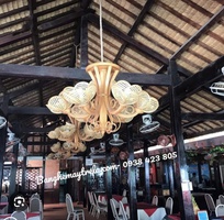 1 Đèn chùm thả trần mây tre