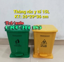 Thùng đựng rác thải y tế 15 lít các màu và có logo phân loại