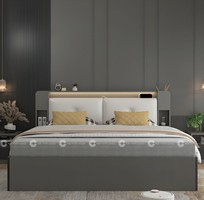 1 Giường Ngủ Gỗ Công Nghiệp Bọc Nệm Đầu Giường Sang Trọng
