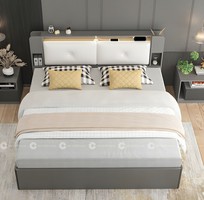 2 Giường Ngủ Gỗ Công Nghiệp Bọc Nệm Đầu Giường Sang Trọng