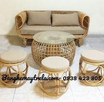 2 Sofa mây tổ yến phòng khách hiện đại