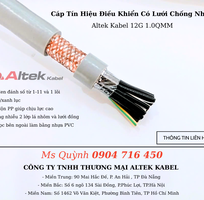 Cáp điều khiển tín hiệu 12 lõi có lưới Altek Kabel 12x1.0mm2 Đà Nẵng Cáp điều khiển tín hiệu 12 lõi có lưới Altek Kabel 12x1.0mm2 Đà Nẵng