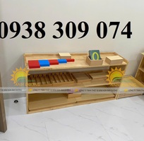 1 Kệ gỗ montessori 3 tầng mầm non,Kệ montessori 4 tầng mầm non