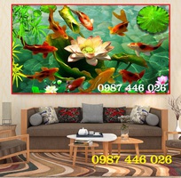 7 Tranh gạch men cửu ngư đồ quần hội HP8722