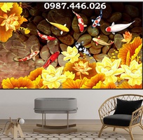 Tranh gạch men cửu ngư đồ quần hội HP8722