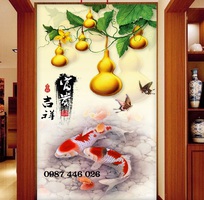 1 Tranh gạch men cửu ngư đồ quần hội HP8722