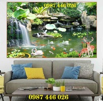 3 Tranh gạch men cửu ngư đồ quần hội HP8722