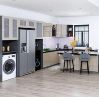 Tủ Bếp Gỗ Công Nghiệp Phủ Acrylic Hiện Đại Tiện Nghi