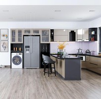 1 Tủ Bếp Gỗ Công Nghiệp Phủ Acrylic Hiện Đại Tiện Nghi
