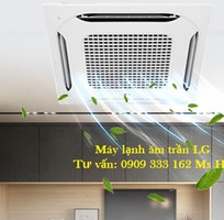 Máy lạnh âm trần LG inverter thiết kế hình vuông với 4 góc treo dễ dàng lắp đặt