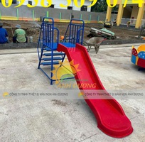 2 Cầu trượt cho bé ngoài trời, Cầu trượt máng đôi công viên